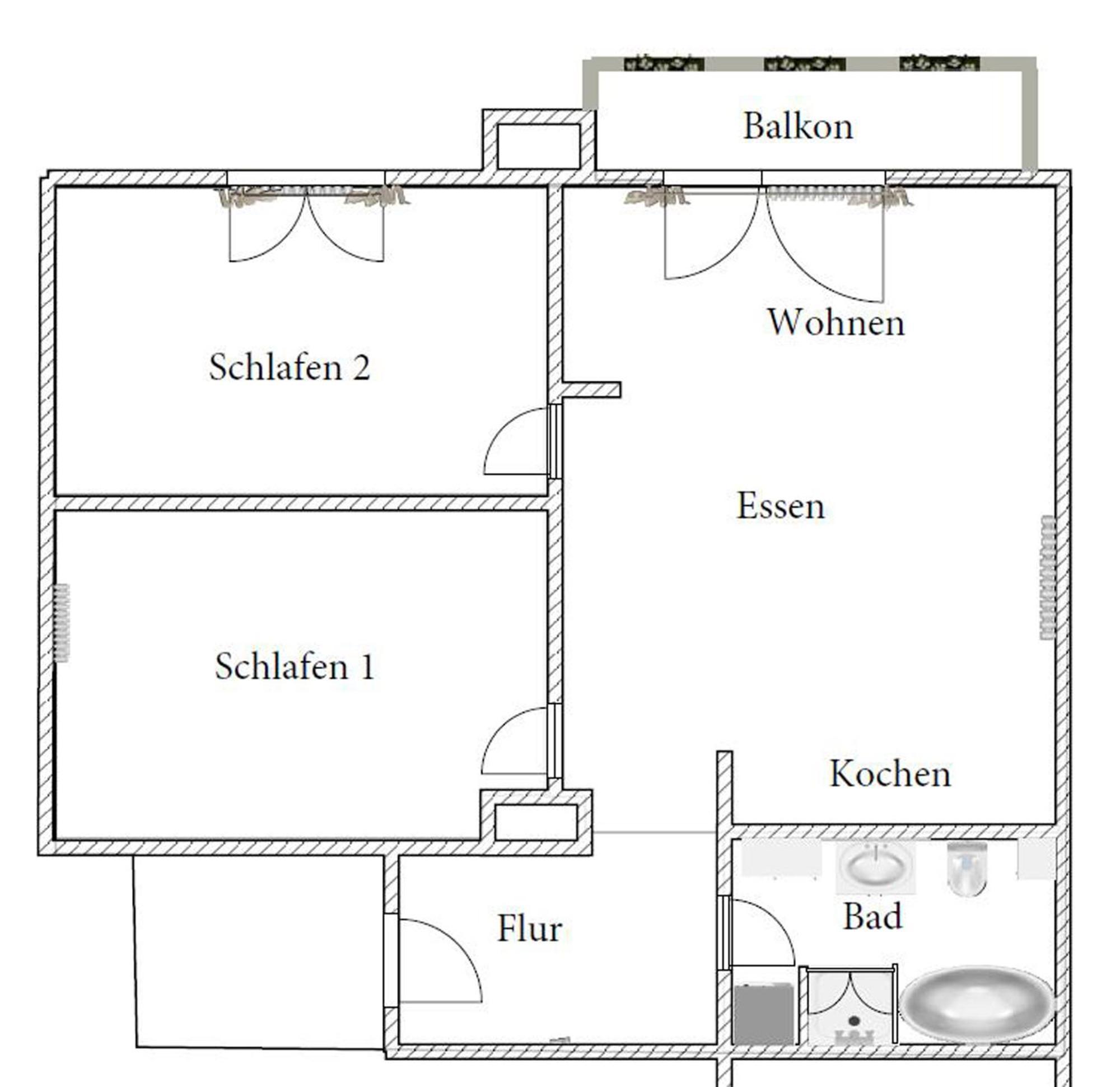 Apartment Moderne Ferienwohnung Mit Balkon *